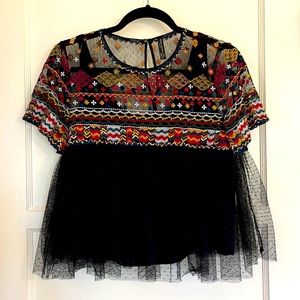 Embroidered/beaded top